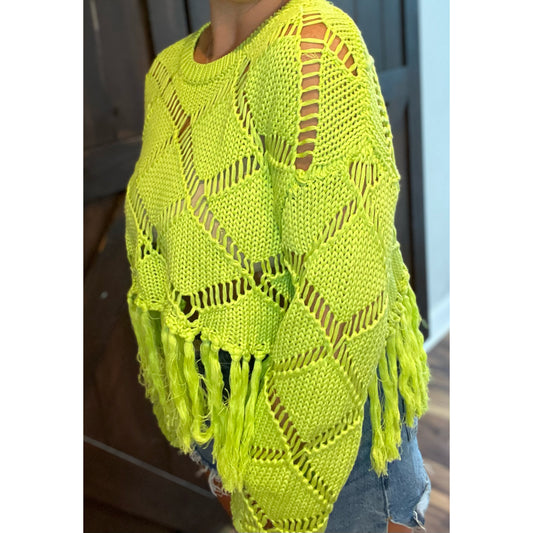 Neon Crochet Sweater