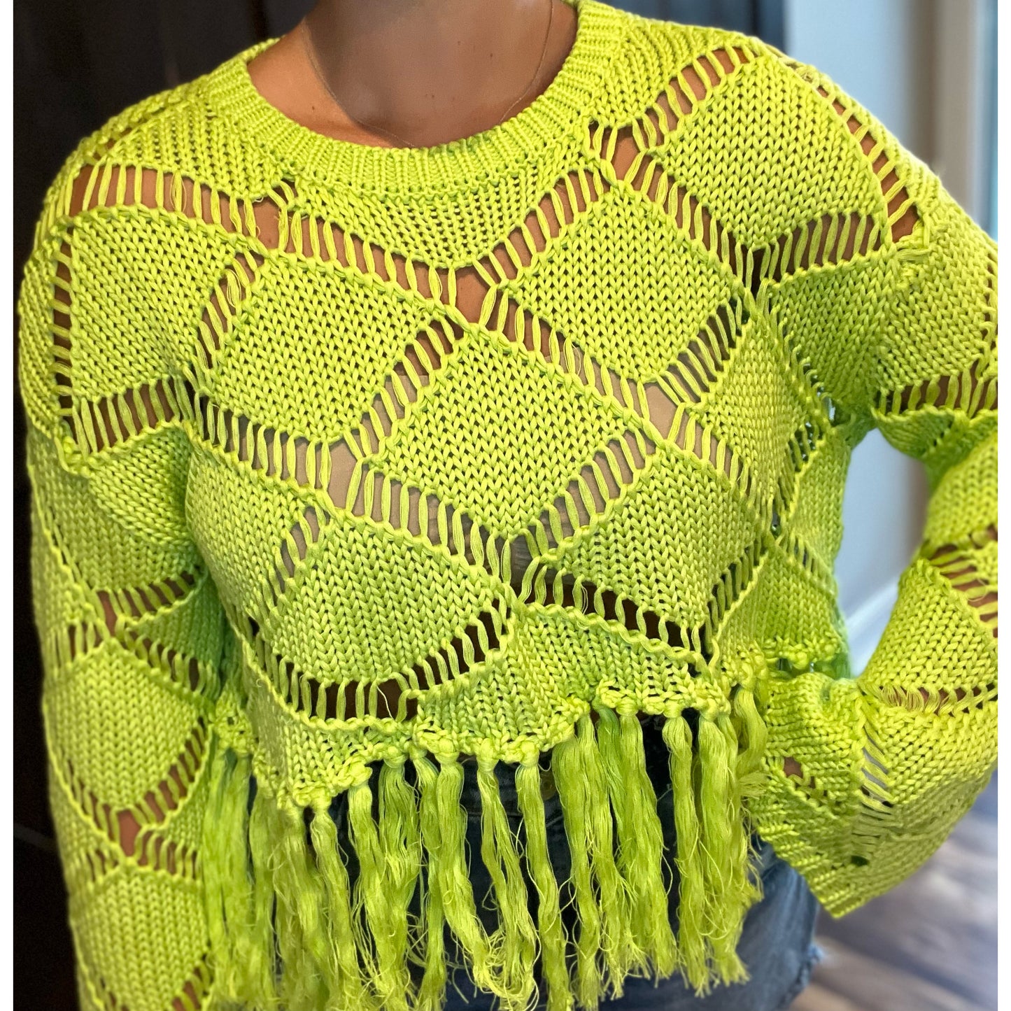 Neon Crochet Sweater