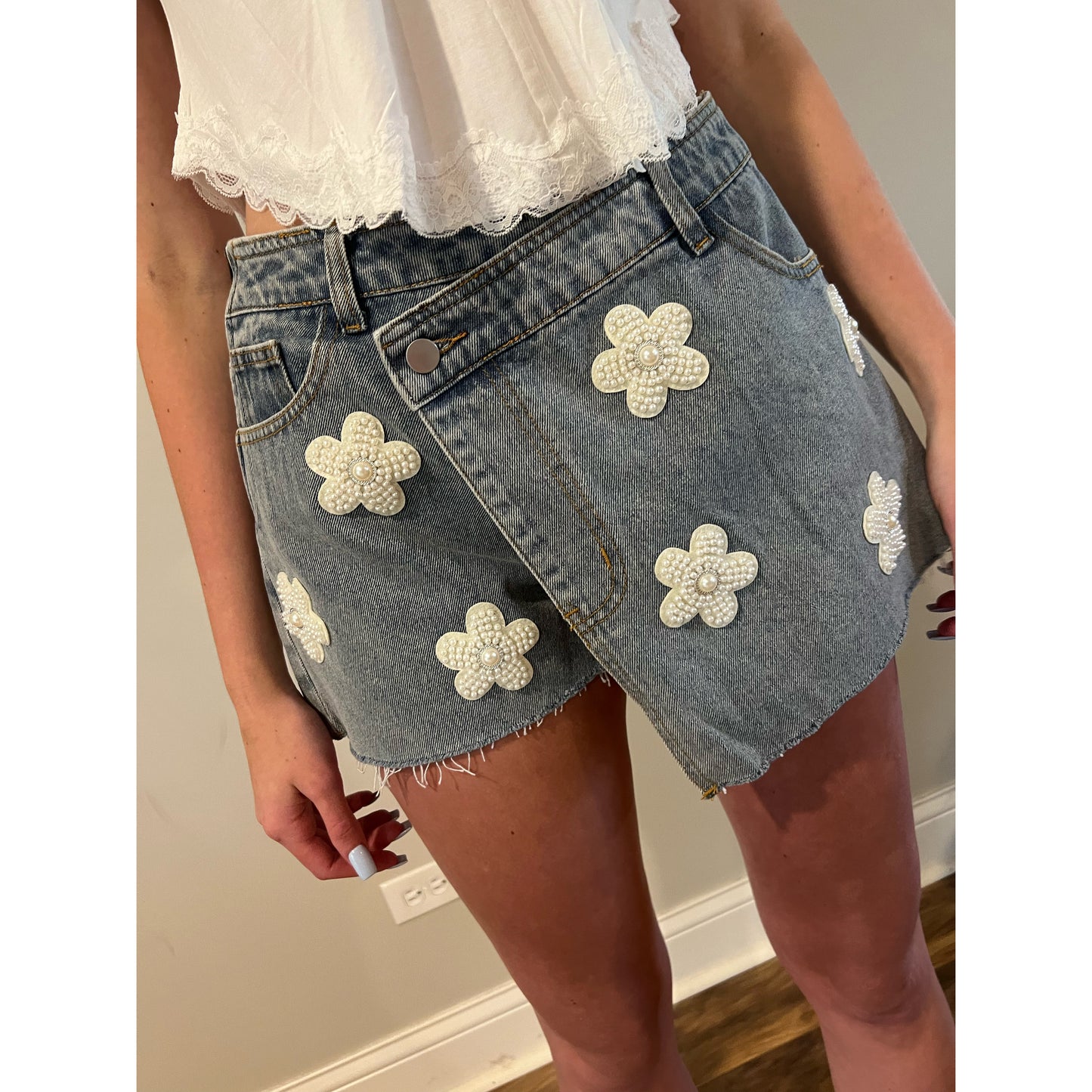 Denim Daisy Skort