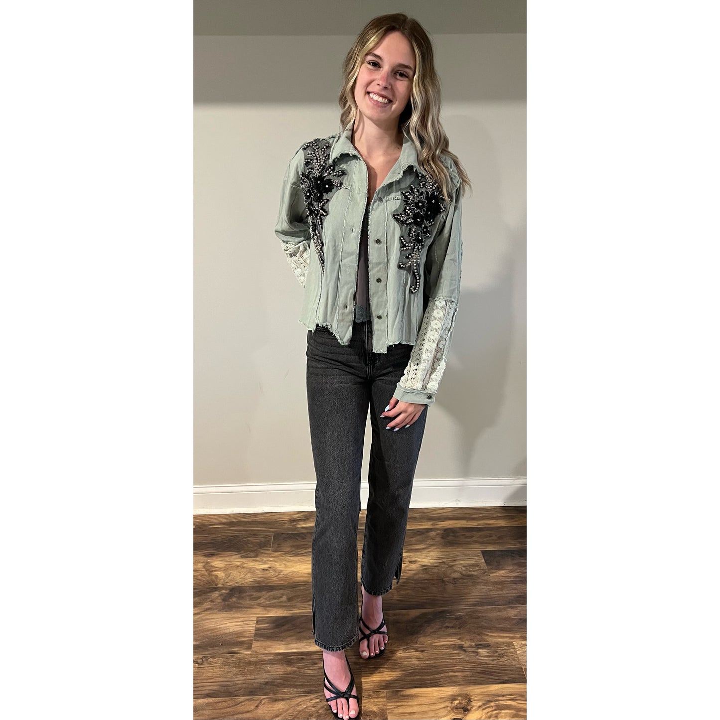 Sage Embellished Jacket