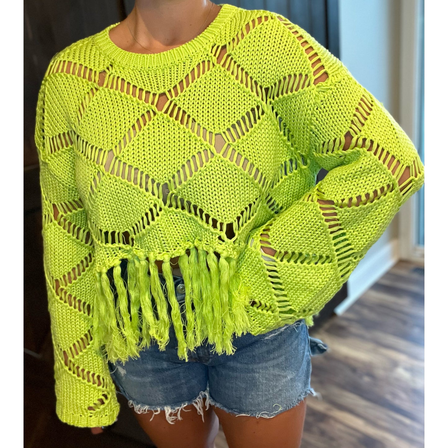 Neon Crochet Sweater