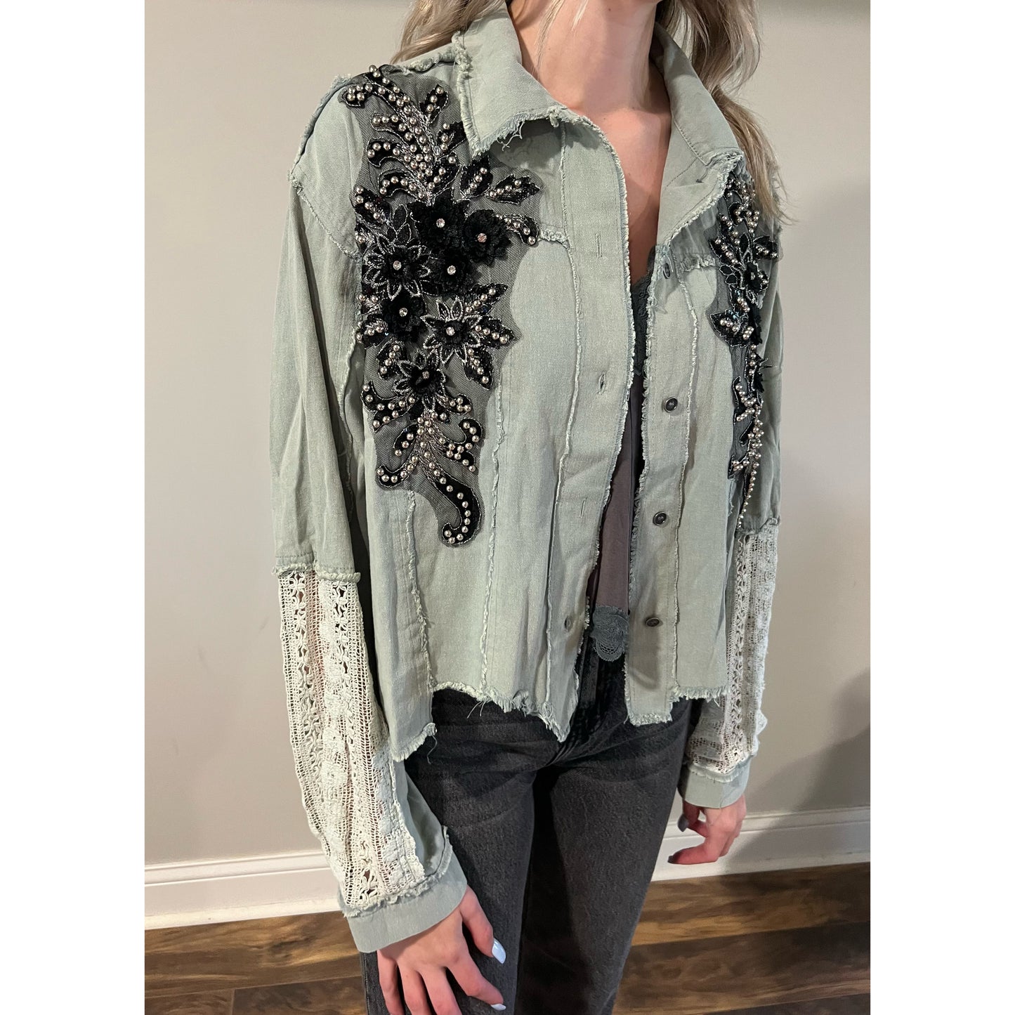 Sage Embellished Jacket